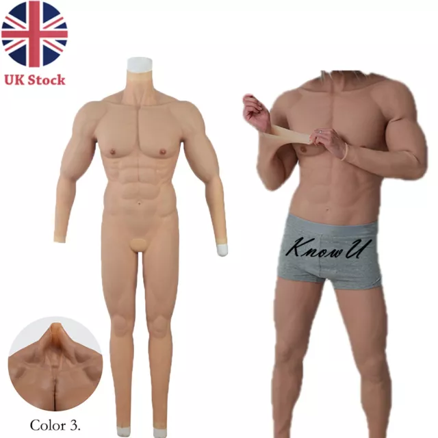 UK STOCK SILICONE Muscle Full Body Suit Fake Muscle Suit Role Playing Color  3# £345.00 - PicClick UK