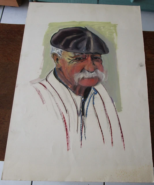 DESSIN AUX CRAYON sur carton original signé EUR 55,00 - FR