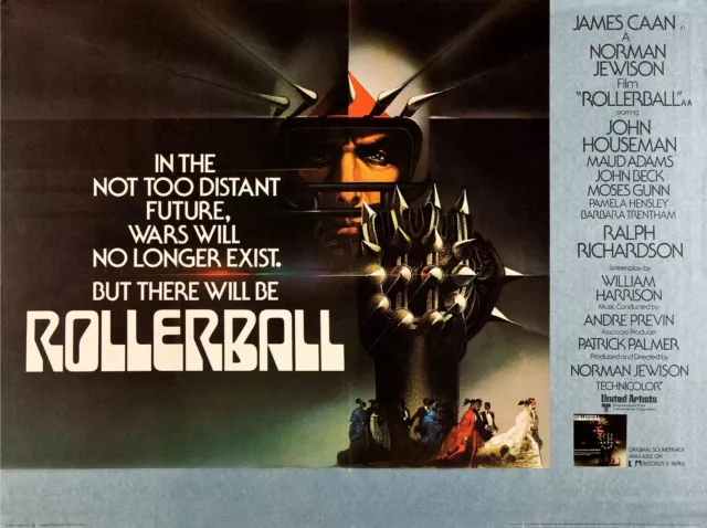 ROLLERBALL 1975 UK Quad poster print 30x40" James Caan John Houseman FREE P&P