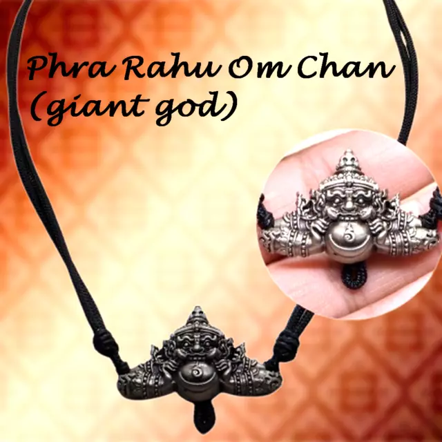 Phra Rahu Thai Amulets Fortune money Necklace by Achan Plian, Khao OR Temple