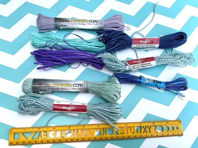 Lote de nuevo de lote de cable artesanal metálico Needloft and Darice con cable de nailon para artesanías-disfraces