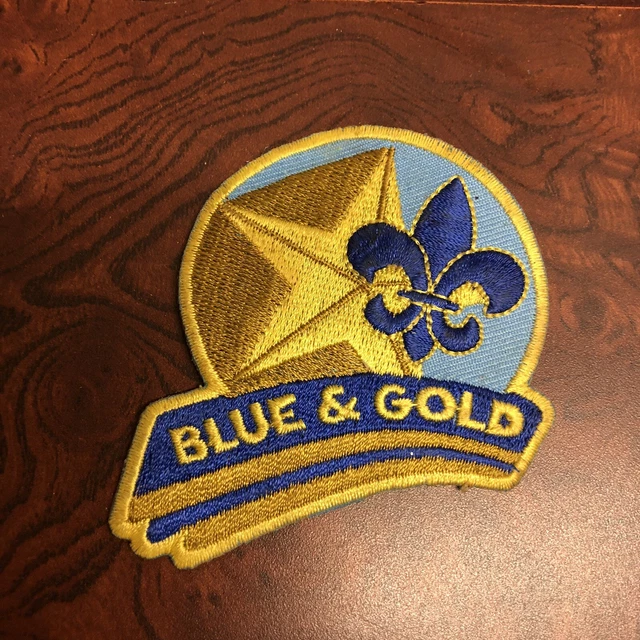 VTG NOS Boy Scouts Of America Blue & Gold Iron-On Patch Badge