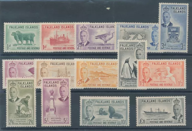 1952 Falkland Islands - STANLEY Gibbons N.172/185 - Giorgio VI - Portofrei And R