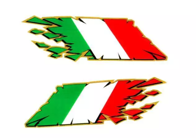 Italian Flag Tearing / exploding / rip decals / stickers Ducati Aprilia MV