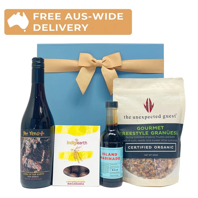 Tastes of Country Indigenous Hamper with Mt Yengo Shiraz