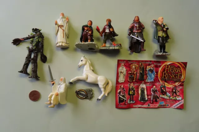 Lot 1, Konvolut,  8 Ü-Ei Figuren, Herr der Ringe + 1 BPZ 2002 -2003 siehe Fotos