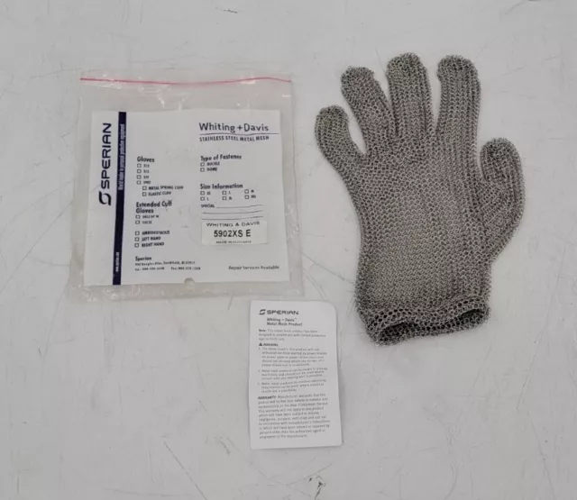 Honeywell Whiting Davis 5902XS Stainless Steel Mesh Cut Resistant Glove EB-9788