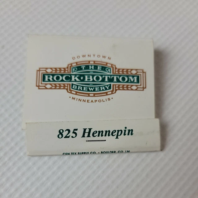 The Rock Bottom Brewery Minneapolis MN Matchbook Match Box Vintage Matches