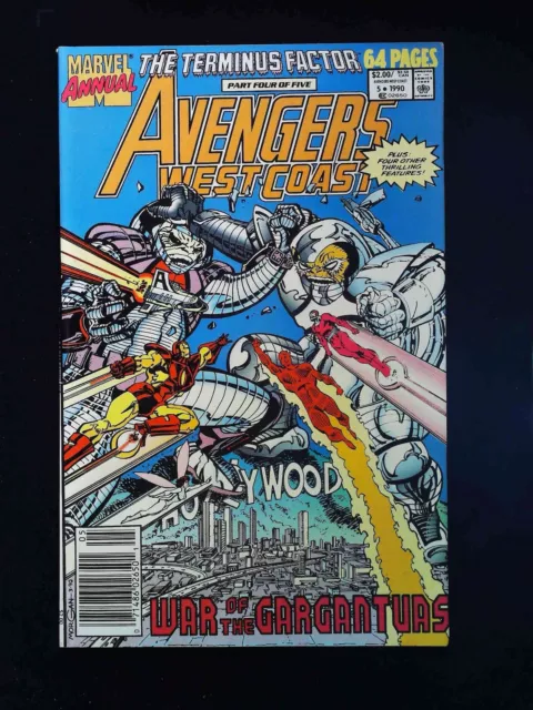 Avengers West Coast Annual #5  Marvel Comics 1990 Vf+ Newsstand