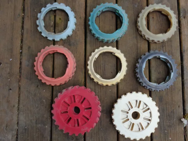 Lot of 29 Used Lustran Farm Multi-Color Planter Disc Plates