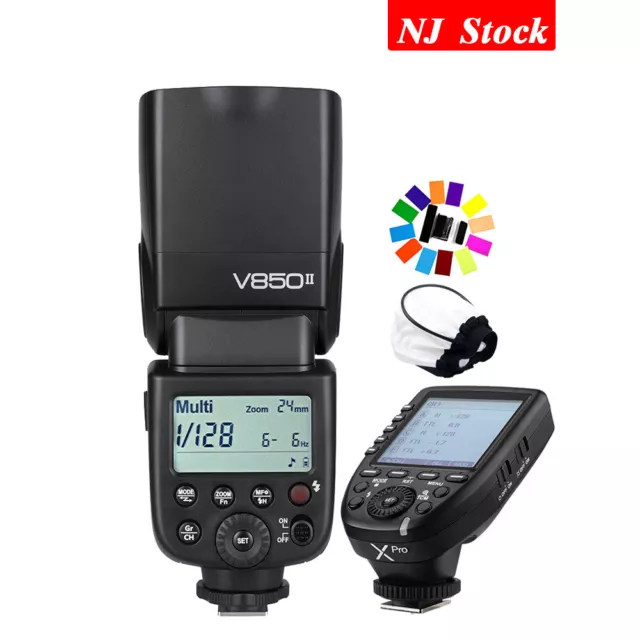 Godox V850II Camera Flash 2.4G Xpro LCD Transmitter For Canon Fuji Sony Nikon