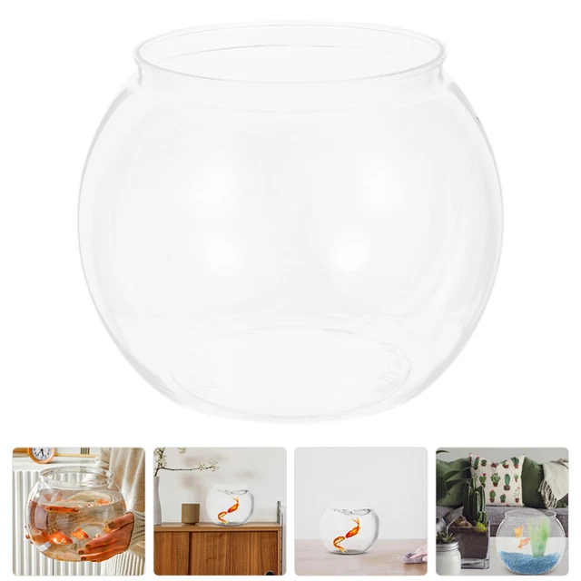 Transparent Round Fish Tank Decorative Fish Bowl Goldfish Bowl Office
