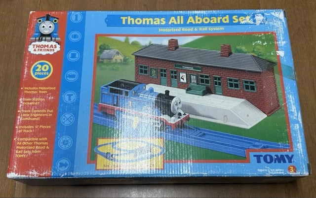Thomas Box Build NIB OPEN BOX Thomas All Aboard Set Motorized Railway Set 2004 Bill ...