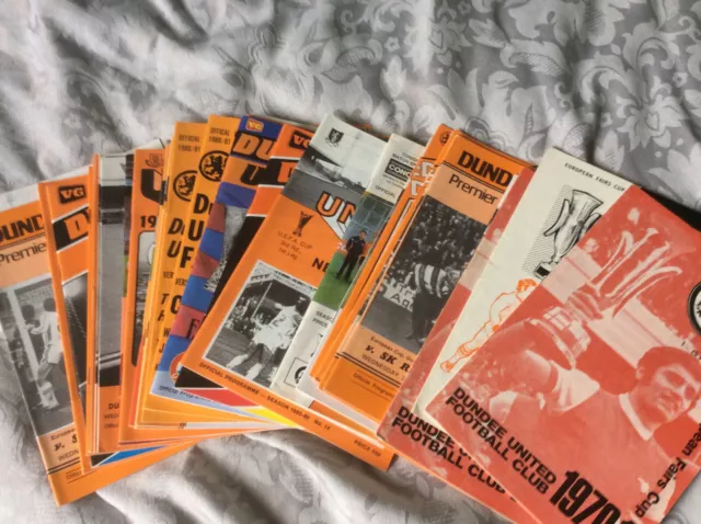 Dundee United Home European Programmes  1970 - 92 - Choose From List