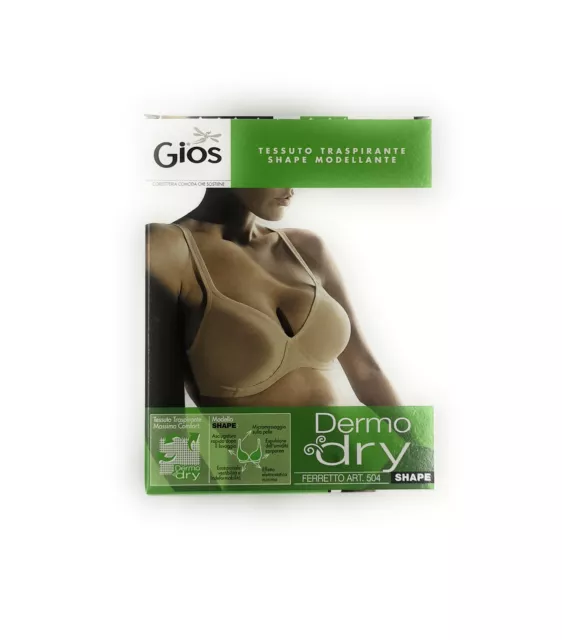 GIOS REGGISENO DERMO DRY Ferretto SHAPE con coppe C preformate tessuto art. 504