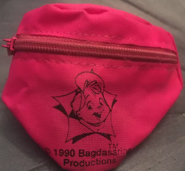 ALVIN & THE Chipmunks 1990 Bagdasarian Hot Pink Wrist Pouch Wallet