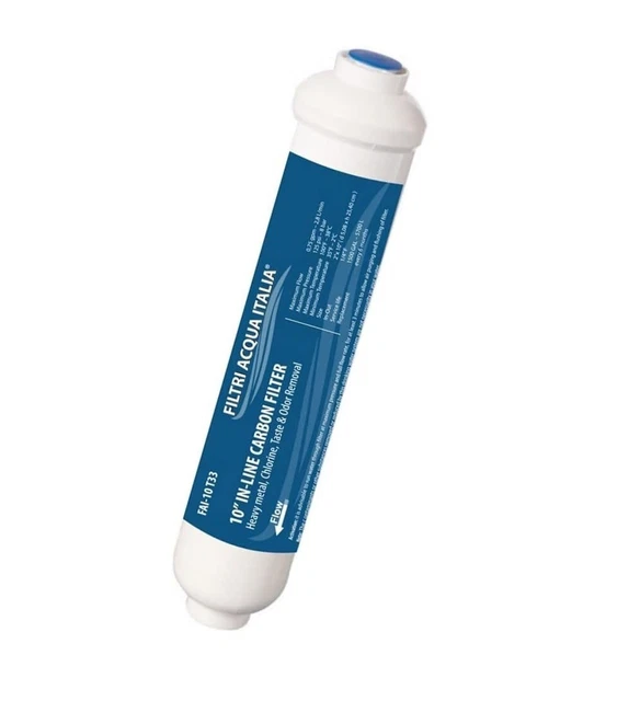 Filtro Linea Carbone CB 12″ X 2″1/2 Dn F. 1/4″ 5 Mic. CAR 3026 ~ - Impianti E Ricambi Per Il Trattamento Acque - Foto 2