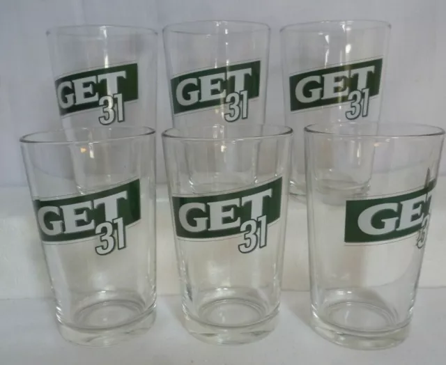 Lot De 6 Verres Get 31 , Vert , G2 .