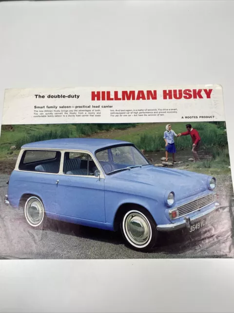 Hillman Husky Car Sales Brochure. c1963/1964 UK Market FREE POSTAGE