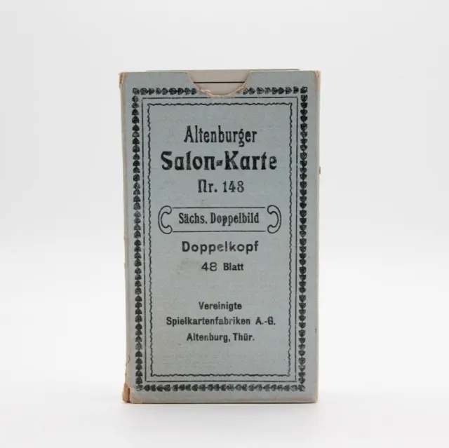 Altenburger Salon-Karte Sächs. Doppelbild Nr148 Spielkarten Doppelkopf 48 Blatt