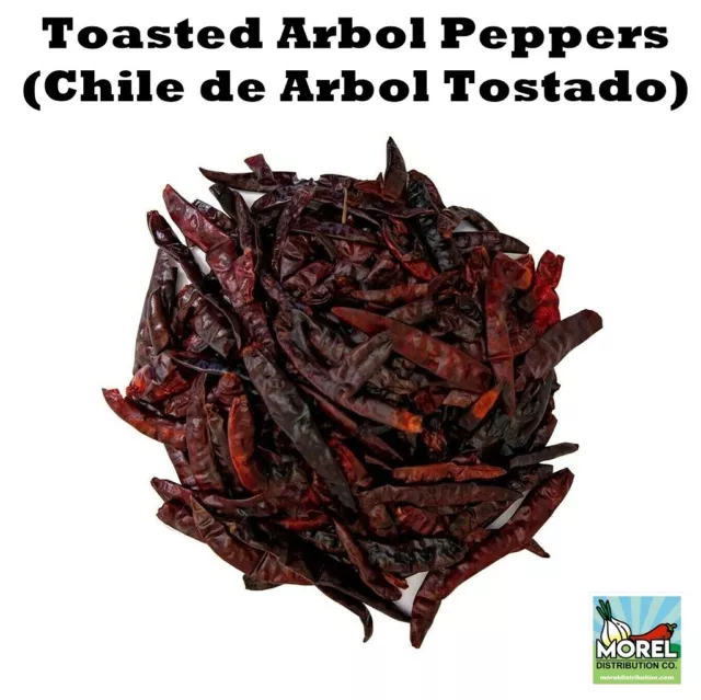 Toasted Chile de Arbol, Chile de Arbol Tostado. 4 oz, 1 lb, 2 lb, 5 lb, 10 lb