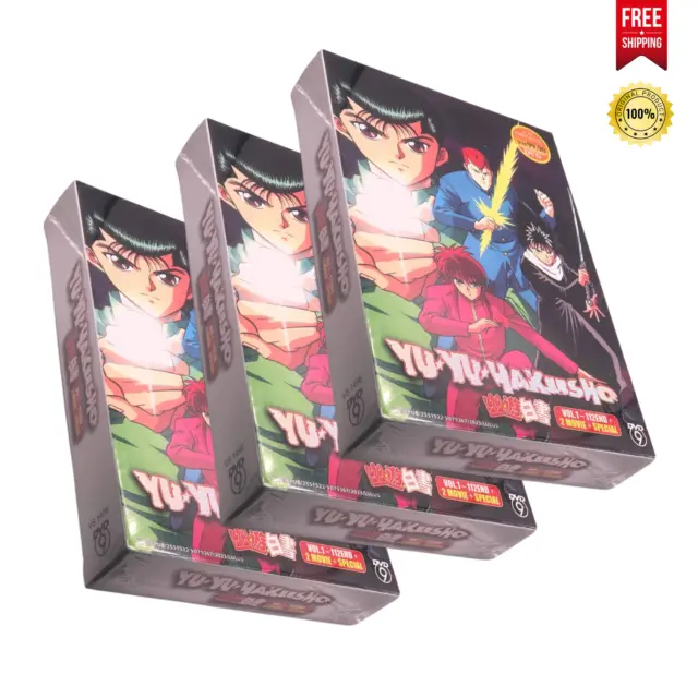 Yu Yu Hakusho Complete TV Series Vol.1-112 End + 2 Movie + Special + Free Gift