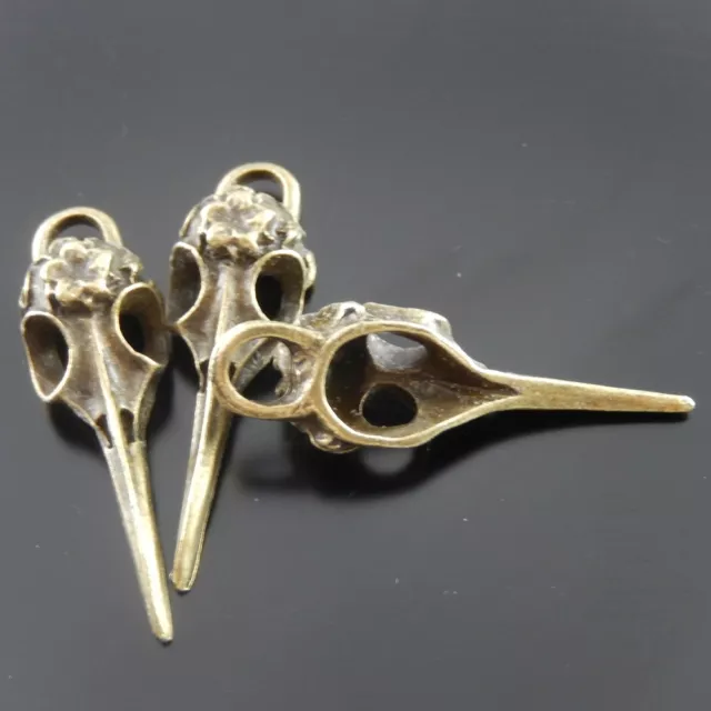 14 Stück Antiqued Bronze Vogel Schädel Charms Anhänger Dangles 38x13x11mm 37506