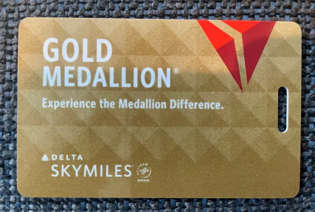 Delta Airlines Skymiles GOLD Medallion Luggage Tag