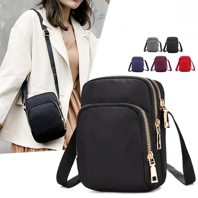 Women Crossbody Zipper Mobile Phone Shoulder Bag Multifunction Handbag Purse Bag
