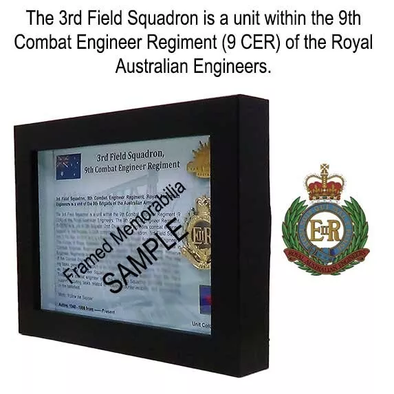 3rd Field Squadron, 9th Combat Engineer Regiment Framed Memorabilia