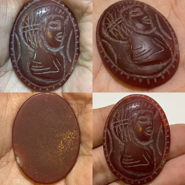 ancient persia sasanian King intaglio Agate stone cameo seal