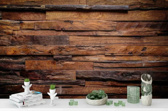 3D Wood Texture Self-adhesive Removable Wallpaper Murals Wall Sticker 023