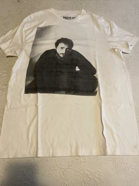 Men’s Post Malone Runaway Tour T-Shirt Cream White Hip Hop Rap Size Large