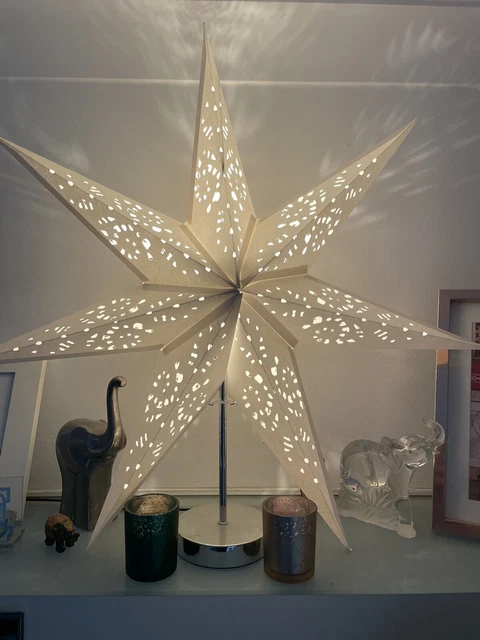 STRALA LIGHT SHADE Star Ikea White Large £14.00 - PicClick UK