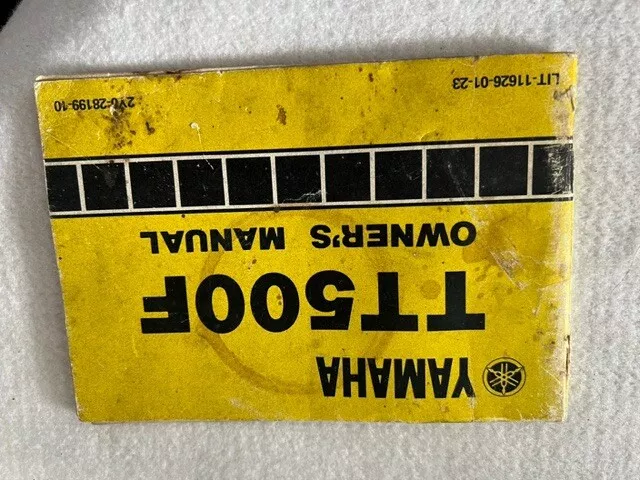 Oem 1978 yamaha TT 500  TT500 owners manual