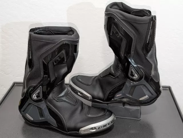 DAINESE TORQUE D1 OUT MOTORCYCLE BOOTS ALL BLACK US SIZE 9 / 42 Euro