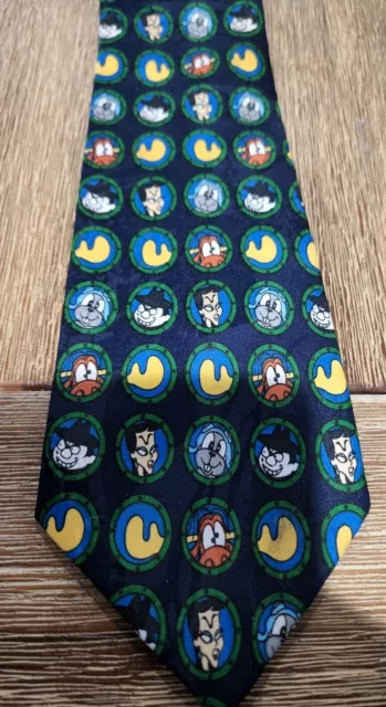 Vintage Adventures of Rocky & Bullwinkle Boris Natasha novelty neck tie.