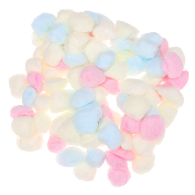 2 Bags/200PIEZAS Eliminador de esmalte de uñas desechable bola de algodón Preparar pequeño