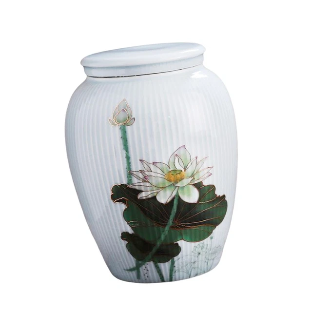 Trockenblumenvase Keramik Knospen Vase mit Deckel Deko Dekorationen