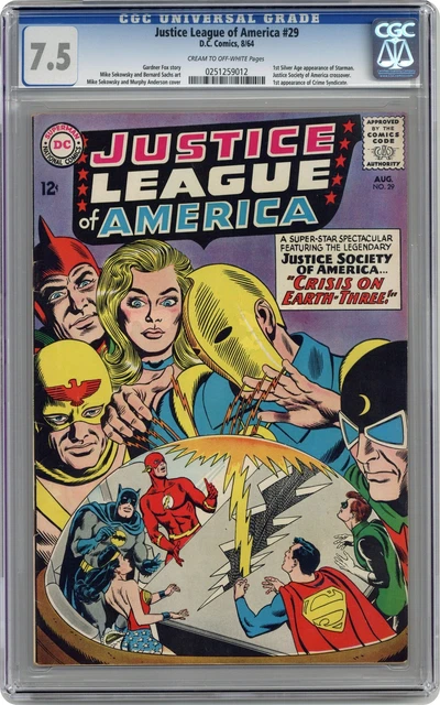 Justice League of America #29 CGC 7.5 1964 0251259012 1st Silver Age Star Man