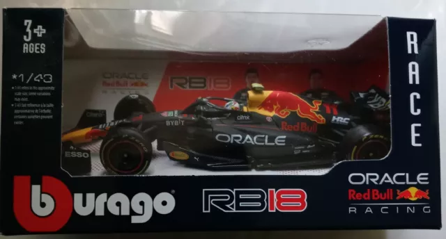 New Burago Oracle Red Bull Racing RB18 Formula 1 F1 2022 1:43