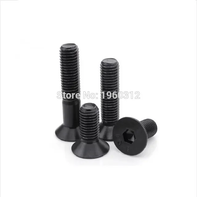 M2 M2.5 M3 M4 M5 Black 12.9 Steel Hex Socket Bolt Countersunk Flat Head Screws