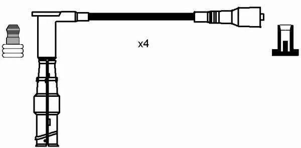 Set Cavi Di Accensione NGK 6317 - Compatibile Con Ford Ka, Fiesta, StreetKa (1.3 E 1.6) - Qualità Originali, 4 Condotti, Ricambio Auto Affidabile