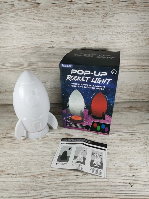 Paladone Pop Up Rocket Light Bambini Notte/Luce Camera da Letto Gratuita Regno Unito PP