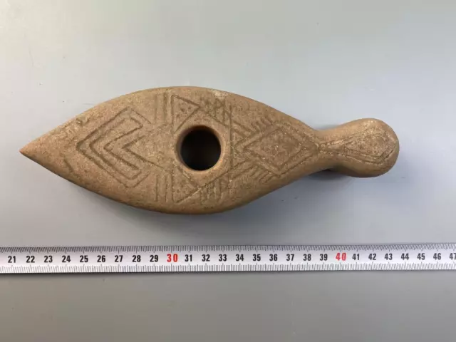 Ancient Stone Ax with Ornament Trypillian Culture between 5500 and 2750 BC.