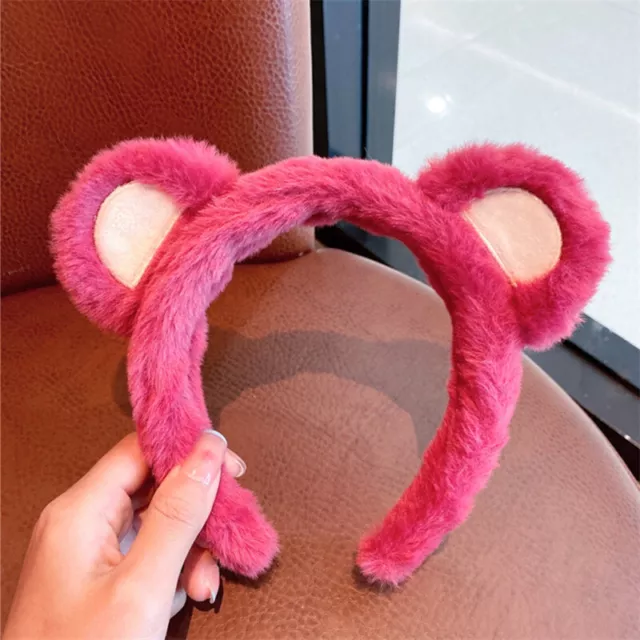 Con Peluche Oso Diadema Orejas Lolita Bonito Accesorio para Pelo Piel Sinté <