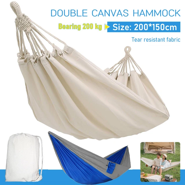 Camping Hammock Nylon Swing Chair Bed Outdoor Garden Patio Hanging Sleeping Gear