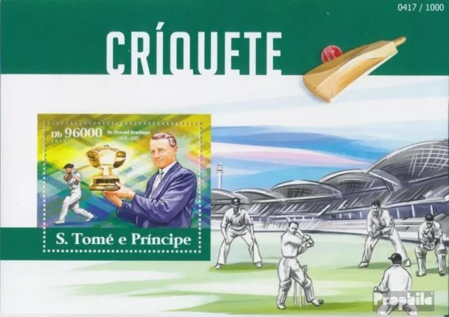 Sao Tome e Principe miniature sheet 1112 (complete. issue) MNH 2015 Cricket