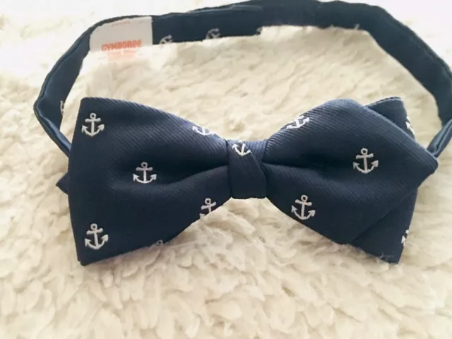 Gymboree Boys Bow Tie Navy Blue Anchor Theme Toddler