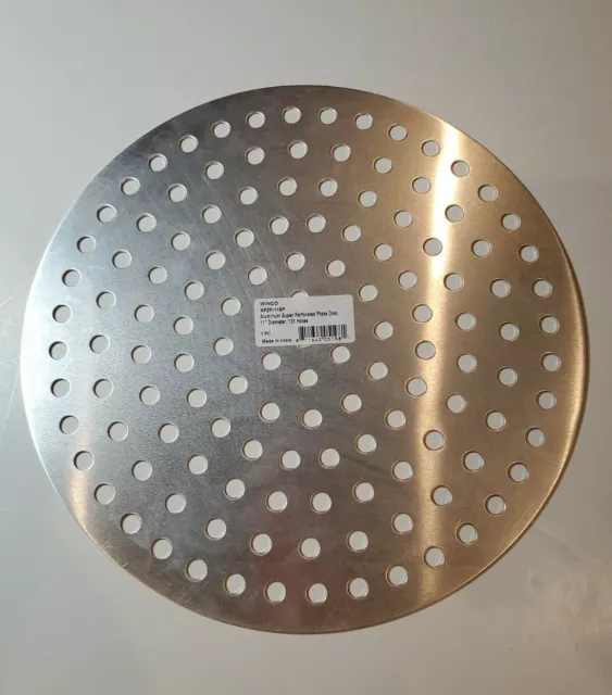 Winco APZP-11SP, 11-Inch, 131 Holes Aluminum Super-Perforated Pizza Disk